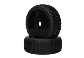 PA9382-Khaos Mounted Tire (Pink Compound/Carbon Wheel/1:8 Buggy)