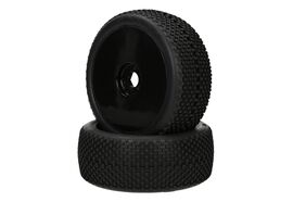 PA9388-Black Jack Mounted Tire (Red Compound/Carbon Wheel/1:8 Buggy)