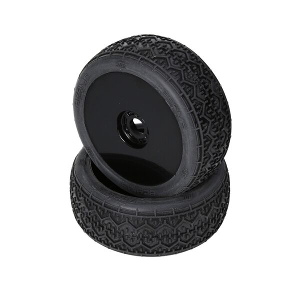 PA9467-Beams Mounted Tire (Pink Compound/Carbon Wheel/1:8 Buggy)
