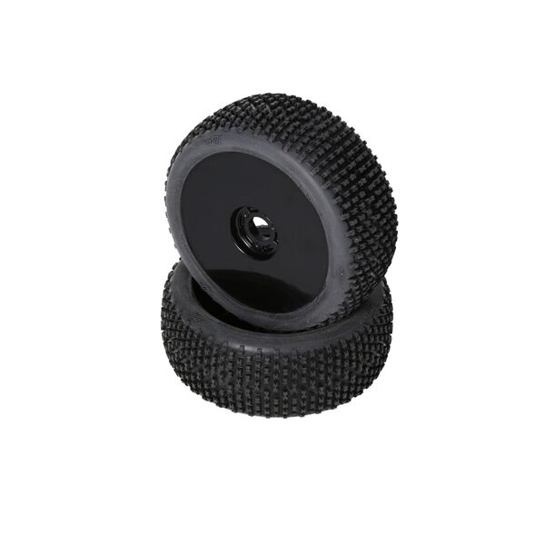 PA9469-Khaos Mounted Tire (Purple Compound/Carbon Wheel/1:8 Buggy)