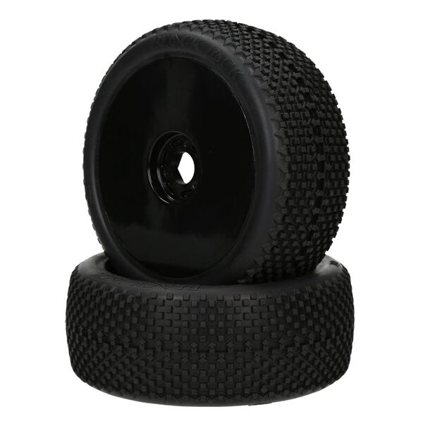 PA9389-Black Jack Mounted Tire (White Compound/Carbon Wheel/1:8 Buggy)