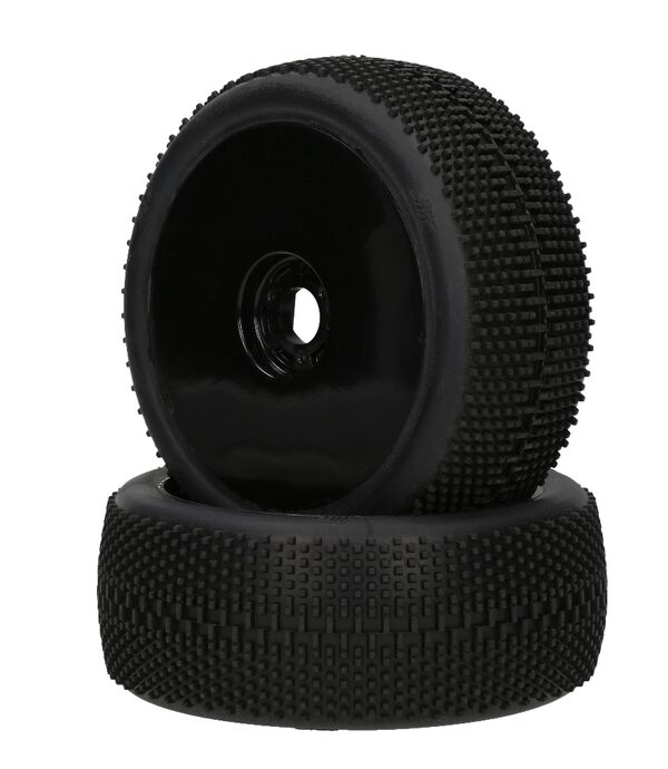 PA9390-Megabite Mounted Tire (Pink Compound/Carbon Wheel/1:8 Buggy)