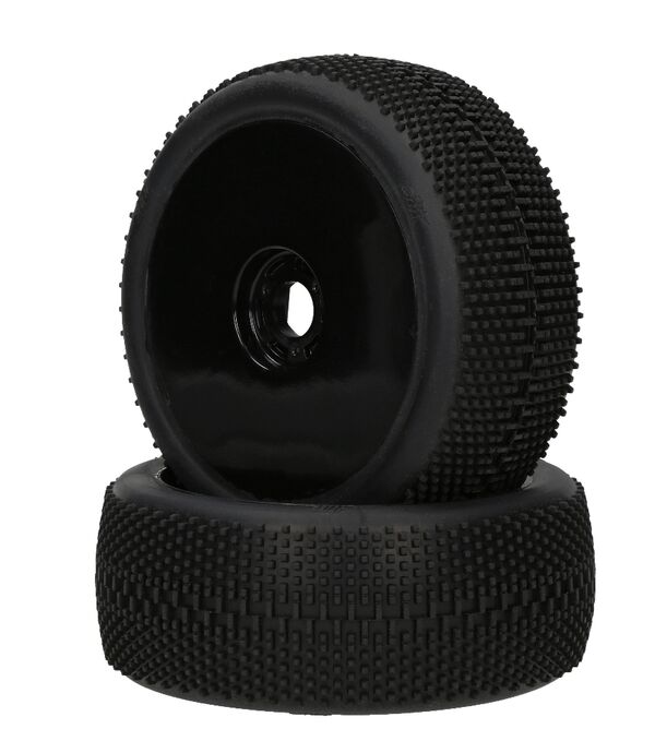 PA9392-Megabite Mounted Tire (Red Compound/Carbon Wheel/1:8 Buggy)