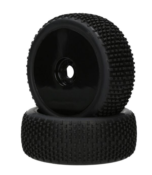 PA9382-Khaos Mounted Tire (Pink Compound/Carbon Wheel/1:8 Buggy)