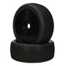 PA9389-Black Jack Mounted Tire (White Compound/Carbon Wheel/1:8 Buggy)